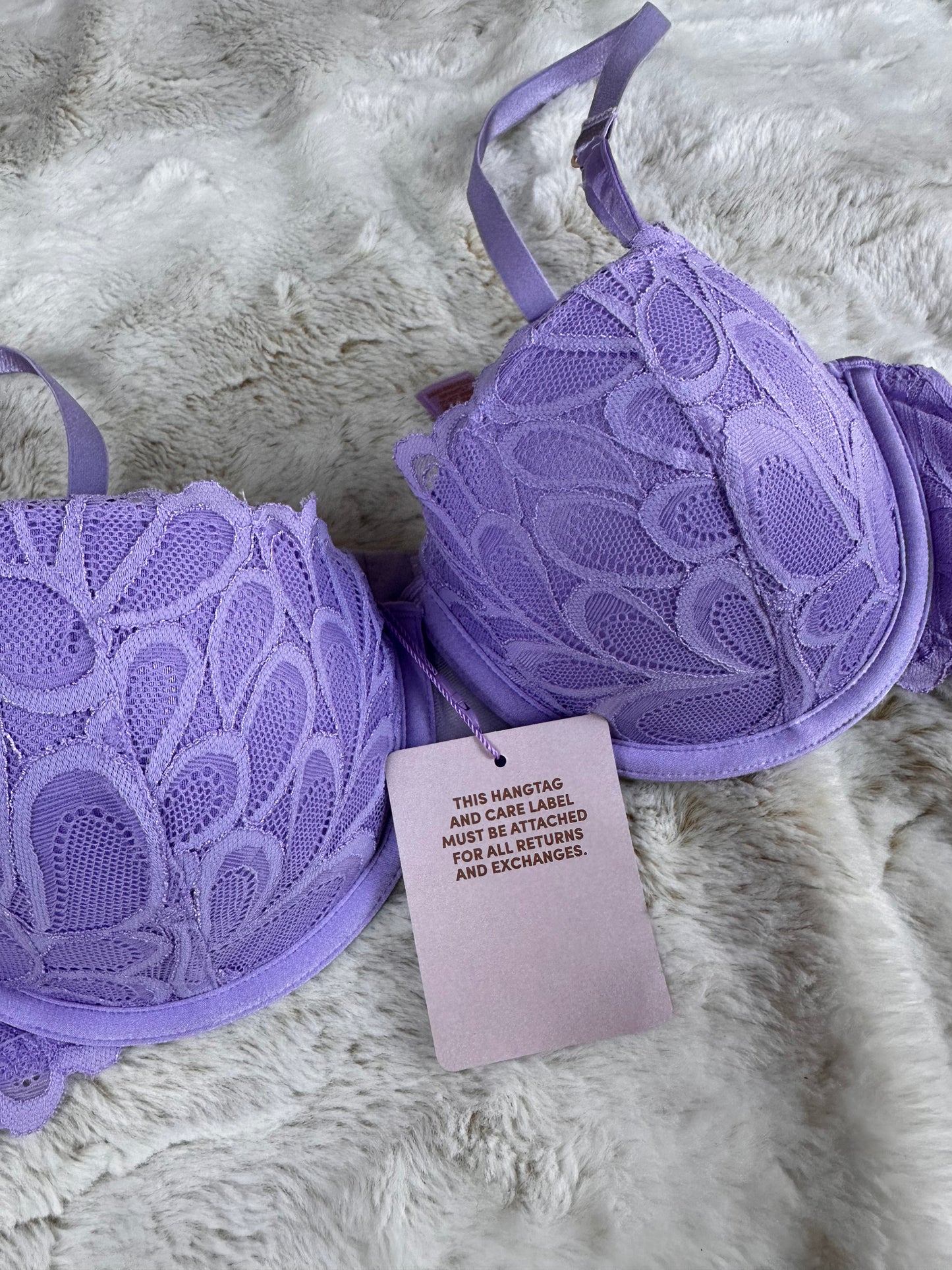 NWT Savage Fenty Purple Lace Bra - 38C