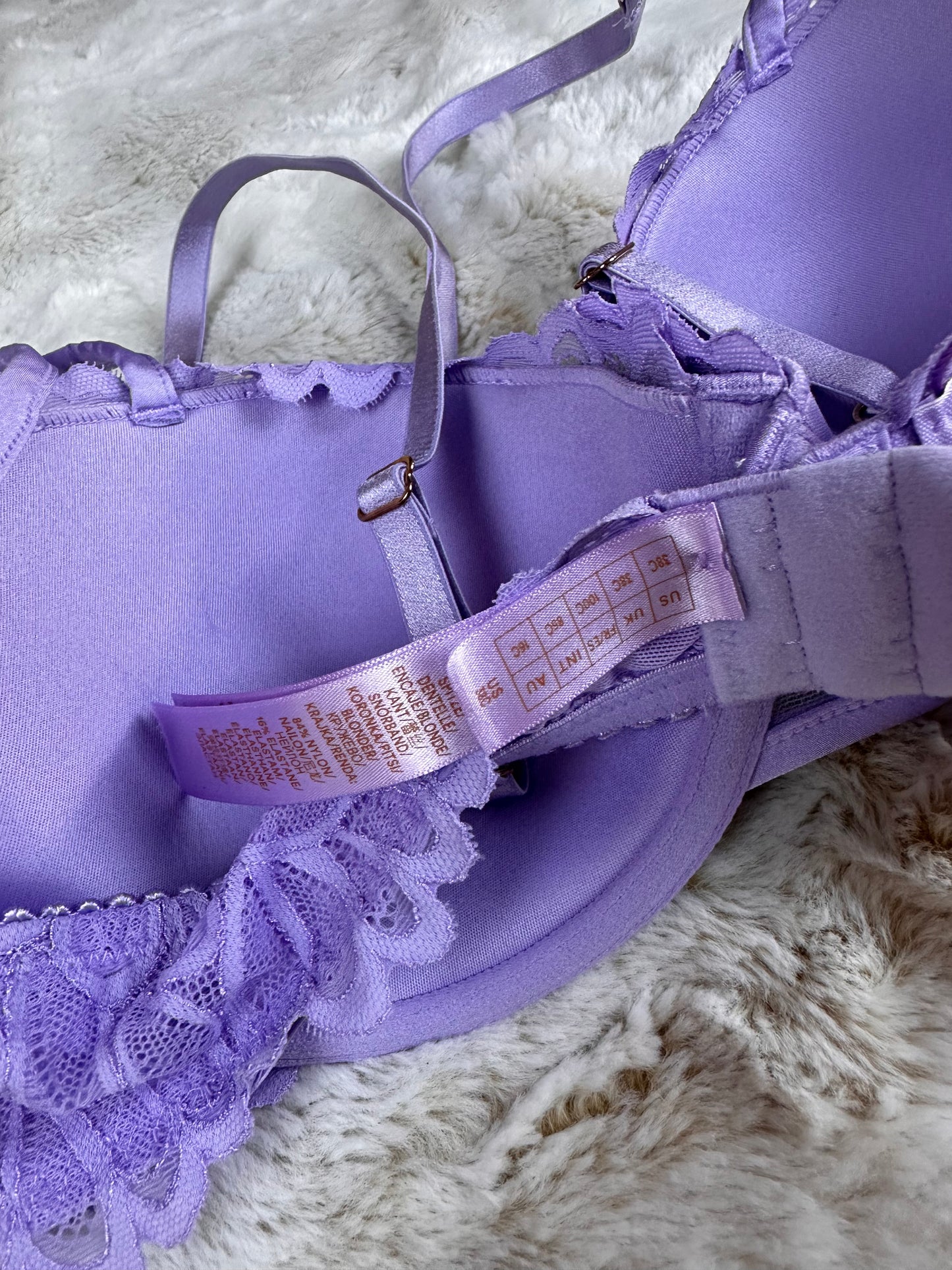 NWT Savage Fenty Purple Lace Bra - 38C