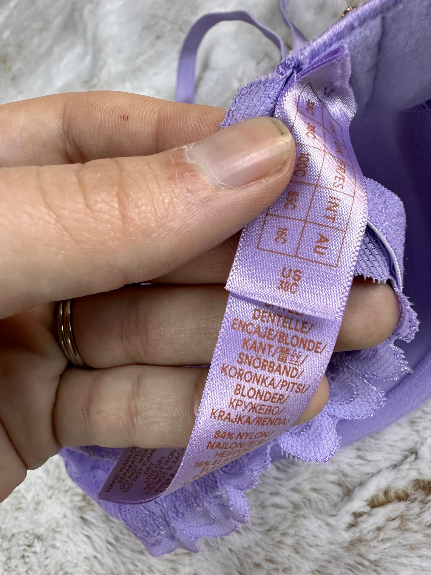 NWT Savage Fenty Purple Lace Bra - 38C