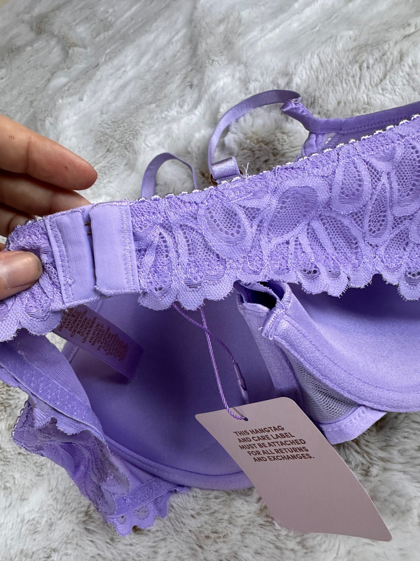 NWT Savage Fenty Purple Lace Bra - 38C